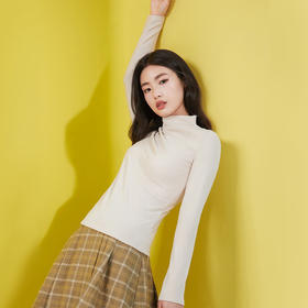 锁温33度！自带胸垫的打底衫！外穿不尴尬 内茵高领长袖打底衫 美雅碧半高领Brain打底衫