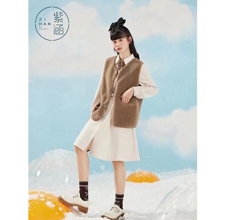 【和月】紫涵羊羔毛马甲 商品图1