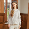 famecoco范可儿双层领细格纹衬衫女侧开叉衬衣通勤设计感F228BH001 商品缩略图3