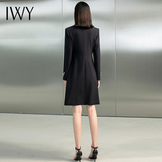 IWY/秋季新品时尚高档职业装连衣裙女长袖西装裙修身显瘦主持人正装2231110Q1 商品图3