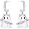 ZEGL设计师万圣节之夜系列小幽灵耳钉女可爱搞怪耳环925银针耳饰 商品缩略图2