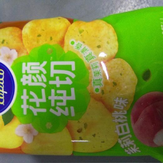 可比克薯片 花颜纯切 袋装 65g 茉莉白桃味 商品图0