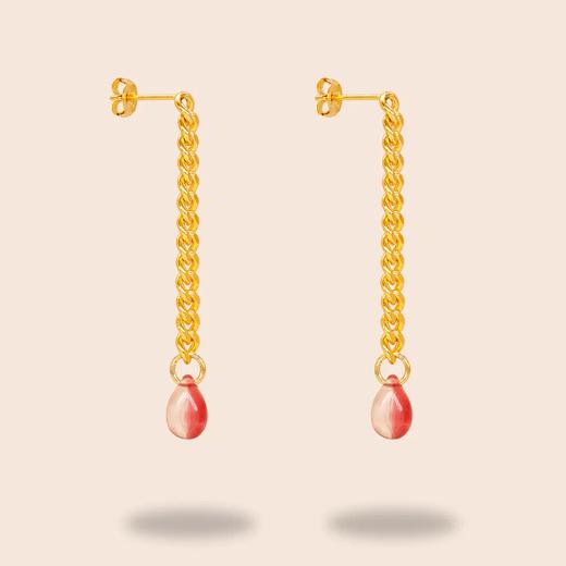 订购6周到｜Annele-Happy Tears-粉红色泪滴 耳环［芬兰设计师］ 商品图2