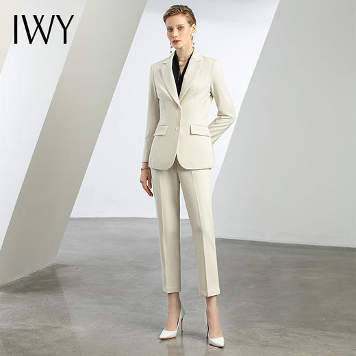 IWY/秋冬工作服职业套装OL杏色西装西服两件套售楼部工装套装女C11379+P11379 商品图3