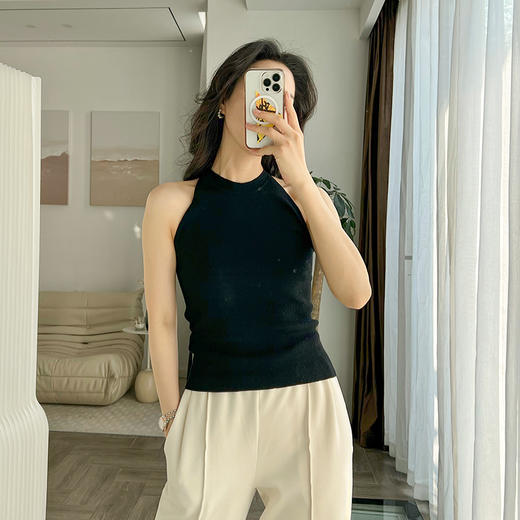 “优雅叠穿”4色羊毛针织打底背心 商品图1