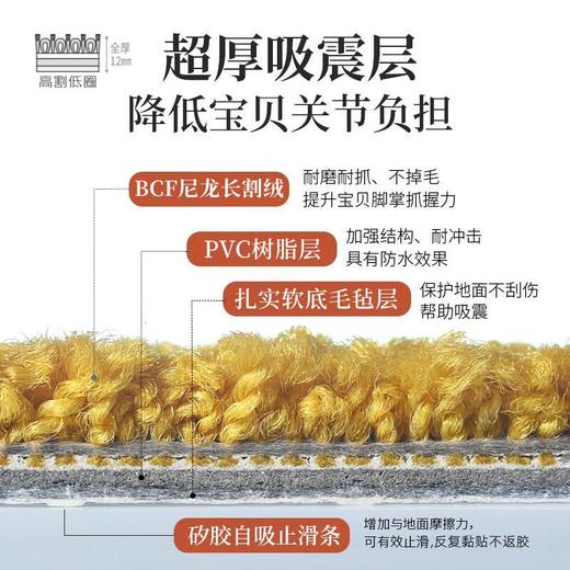 toli地毯东理家居AK5500日本进口卧室客厅自粘防滑拼接可拆洗地垫 商品图3