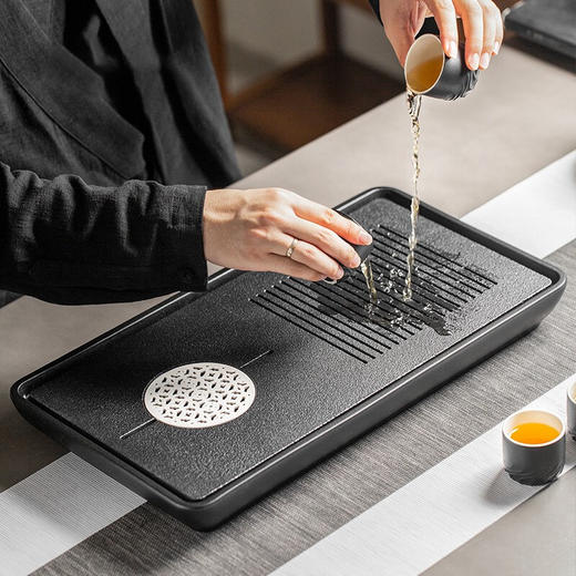 陶瓷茶具套装家用功夫茶壶干泡茶盘小套轻奢办公室日式泡茶 悦方茶盘VN3a 商品图7