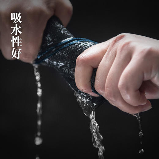 加厚吸水茶巾功夫茶具茶布方形桌巾简约茶盘配件茶道配件 棉麻·吸水洁方（红）Z3c 商品图3