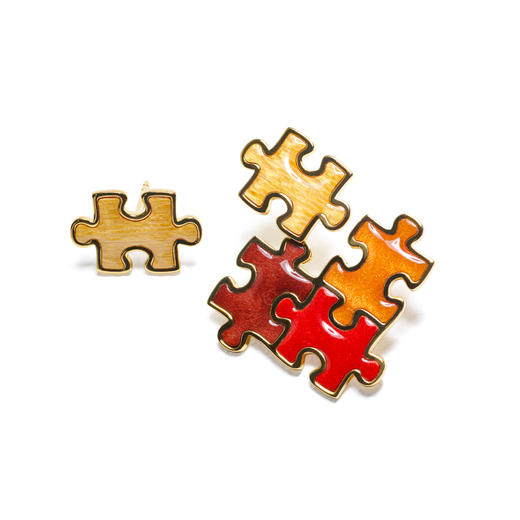 拼图木制耳饰 商品图2