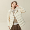 famecoco范可儿羽绒服女短款立领轻薄款冬季收腰腰带外套F228AM007 商品缩略图1