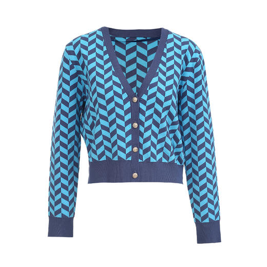 VIMAGE纬漫纪秋季新款时尚百搭V领针织衫女上衣V1801403 商品图5