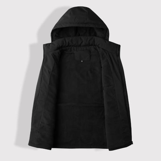 加绒【新款DK】大依优型大码男装加绒外套夹克加肥加大胖子穿内里加绒上衣可拆帽大号 商品图3