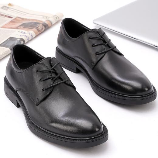 【实付满399送保温杯】【 磁震系带通勤皮鞋】商务通勤系带皮鞋磁能震动室内按摩鞋 商品图1