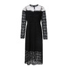 EITIE爱特爱秋季新款网纱一字领性感修身显瘦小黑裙优雅蕾丝连衣裙C2207024 商品缩略图5