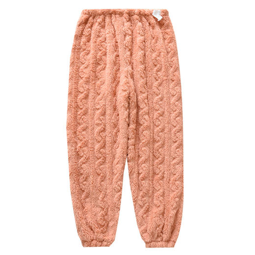 黛唯梵纯色法兰绒孕妇裤长裤秋冬加厚加绒睡裤带调节扣休闲托腹裤可外穿 商品图4