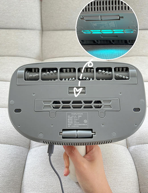 【净螨除螨99.9%】摩飞无线除螨仪  家用紫外线 杀菌床上强力除螨吸尘器  实用方便 商品图2