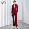 IWY/秋冬新款长袖酒红色西装套装女士工作服经理职业装正装工装C11359+P31359 商品缩略图2