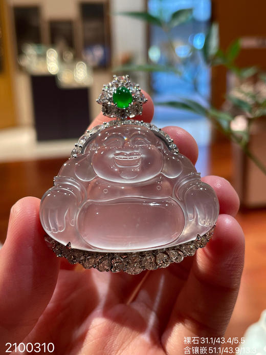 玻璃佛公吊坠【2100310】具体价格微信咨询 商品图0