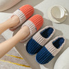 2022秋冬新款棉拖鞋男家用室内防滑家居厚底保暖毛毛条纹棉拖鞋女 商品缩略图1