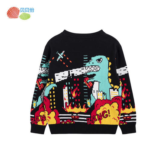 贝贝怡童装男童卡通针织开衫舒适保暖新款宝宝卡通上衣外套爆款 商品图6
