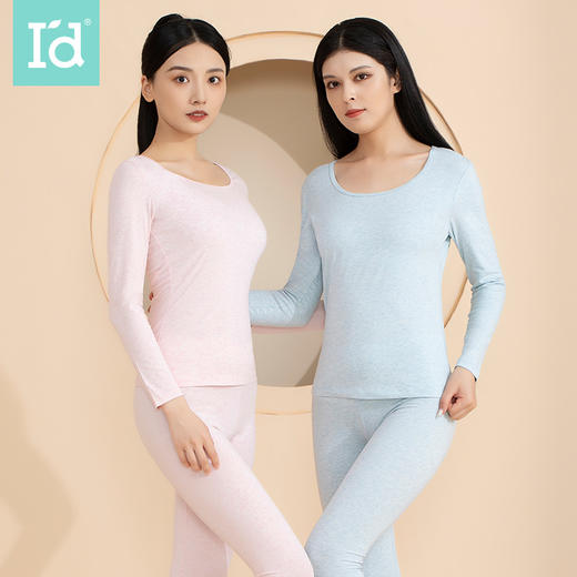 I'd爱帝文艺花纱秋衣秋裤保暖内衣套装 商品图2