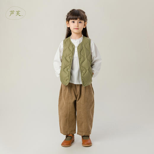 【马克珍妮 芦芙】冬装新款 菱形格云感内胆轻羽绒马甲221798 商品图3