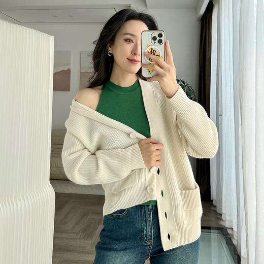 “优雅叠穿”4色羊毛针织打底背心 商品图8