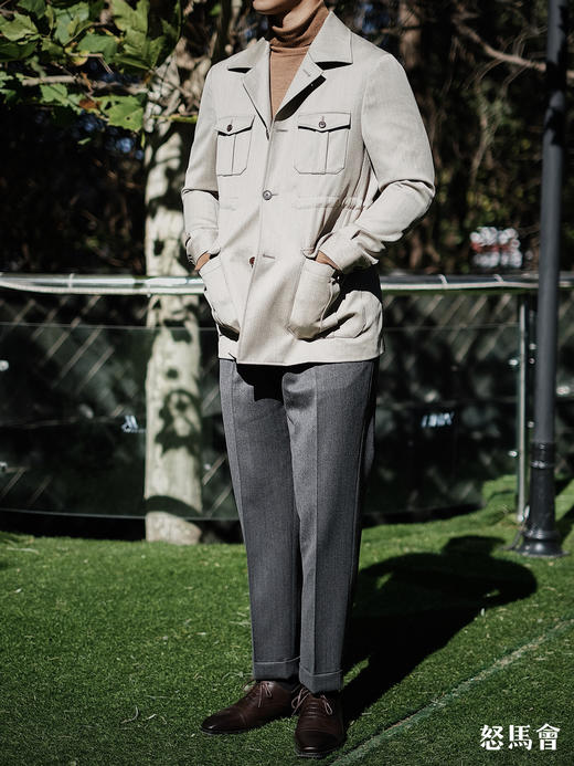 Merino Brothers 隐蔽呢澳洲美丽诺羊毛游猎夹克 商品图4