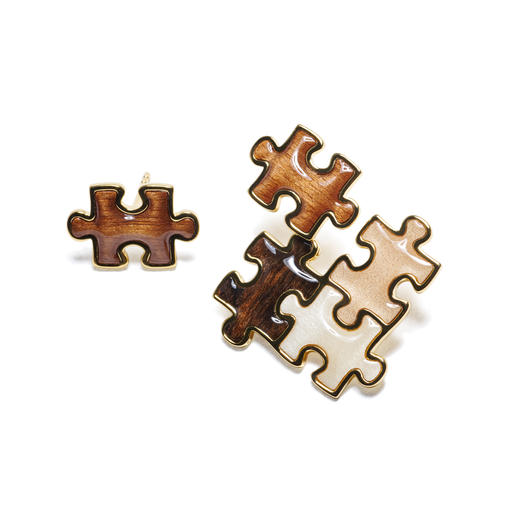 拼图木制耳饰 商品图4