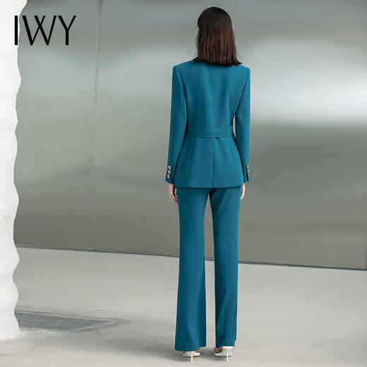 IWY/新款高端西装套装女时尚正装春秋款微喇西裤讲师西服职业装女装223163C1+P3 商品图3