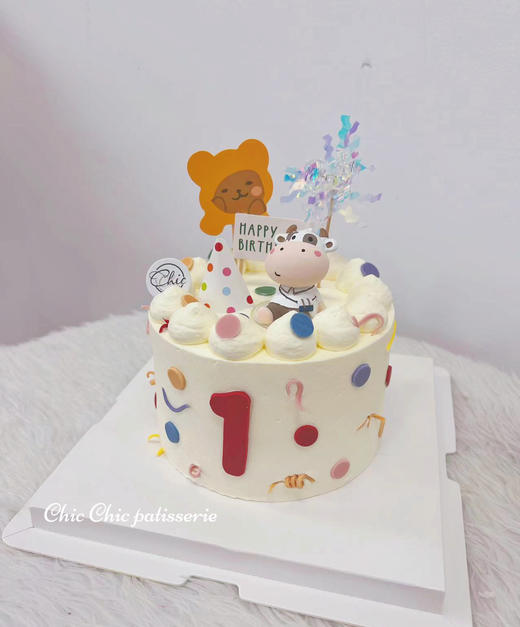 可爱小牛祝福蛋糕 | 昔果 商品图0