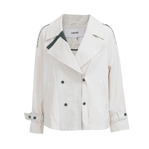 VIMAGE/纬漫纪秋款新款翻领宽松风衣外套VC2204008 商品图6