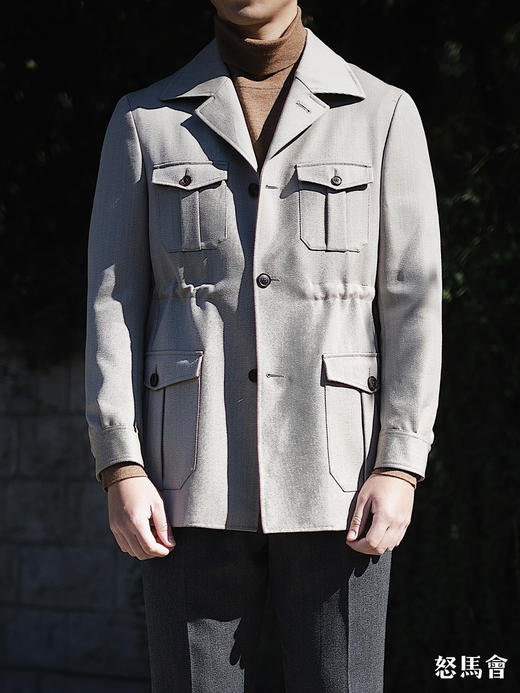 Merino Brothers 隐蔽呢澳洲美丽诺羊毛游猎夹克 商品图3