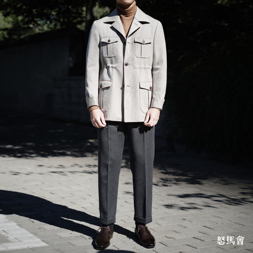 Merino Brothers 隐蔽呢澳洲美丽诺羊毛游猎夹克 商品图0