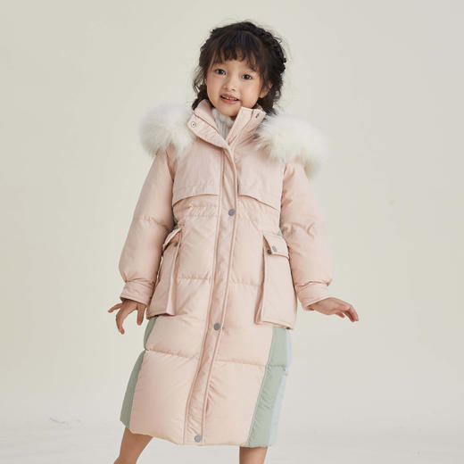 谜底童装新款童装羽绒服中大男女童羽绒服长款保暖外套A1DKY3134 商品图0