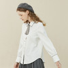 Famecoco范可儿通勤衬衫女士秋冬内搭长袖丝绒衬衣上衣F228BH003 商品缩略图3