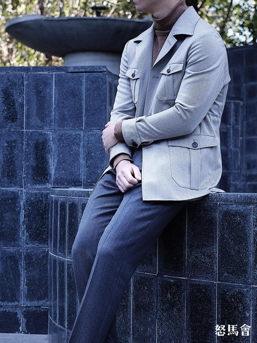 Merino Brothers 隐蔽呢澳洲美丽诺羊毛游猎夹克 商品图6