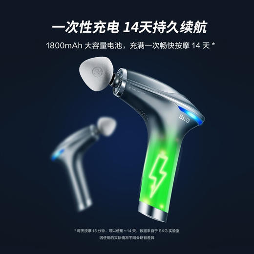 SKG运动级专业筋膜枪X7健身肌肉放松器热敷按摩仪颈膜枪按摩枪 商品图4