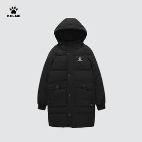 卡尔美运动羽绒过膝休闲外套休闲户外加厚中长款保暖大衣男