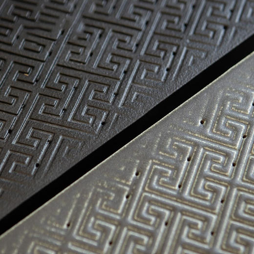 陶瓷秦砖茶盘家用储水式干泡盘功夫茶具简约陶瓷小茶台托盘 秦砖茶盘-灰白VD3a 商品图4