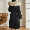 ZS-9801秋冬新款大码狐狸大毛领简约宽松中长款90鹅绒羽绒服 商品缩略图3
