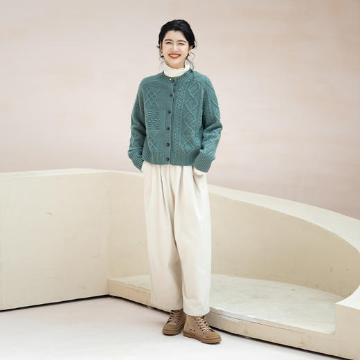 绽放911朵/斜纹全棉加厚抽绳休闲裤 商品图0