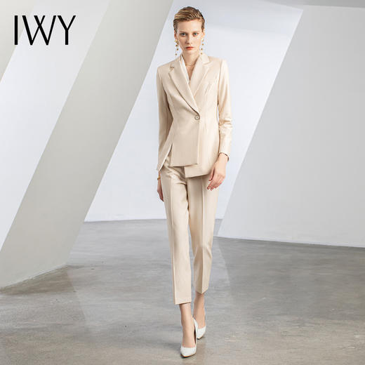 IWY/秋冬前厅接待套装工作服比亚迪销售工装修身显瘦职业装正装C11386+P11386 商品图2
