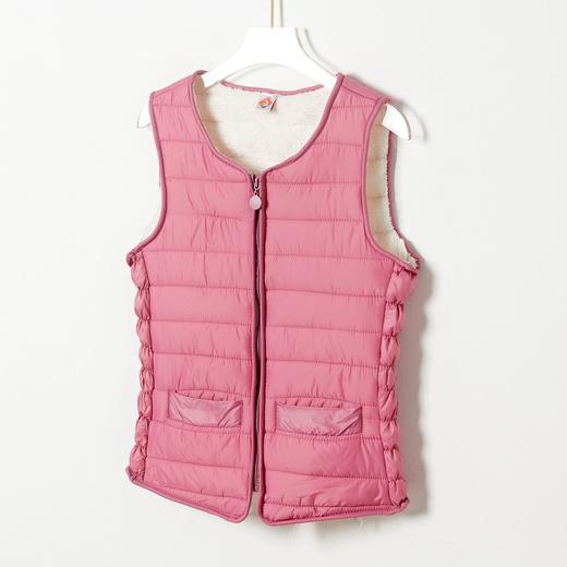 SX-2102新款女士保暖马甲加绒女款冬季马甲拉链长毛马甲2102款 商品图2