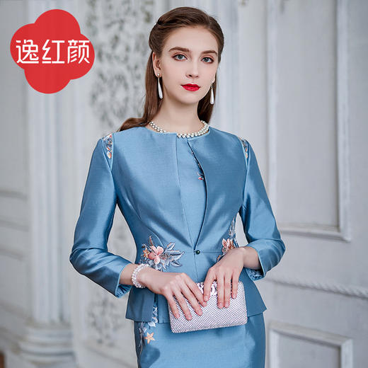 逸红颜 凝香玉 2025年新款春秋真丝短外套长袖短款外搭开衫上衣女 商品图0