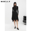 NEELLY纳俪商场同款高腰不规则半身裙女网纱拼接A字裙中长款时尚N22103E01089 商品缩略图1