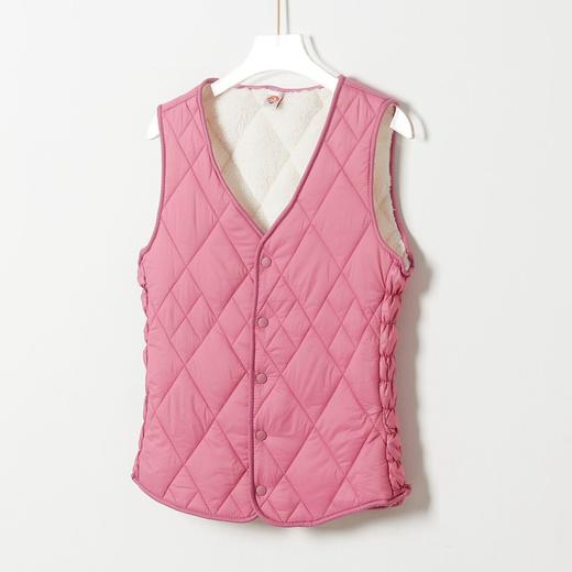 SX-8023新款女士秋冬短款加绒加厚中青年家居舒适保暖马甲内胆背心8023 商品图4