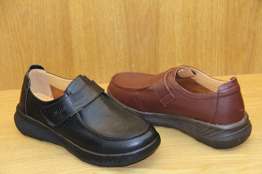 豪行豪行春秋20323065圆头平跟休闲鞋头层牛皮魔术贴中年女单鞋 商品图4