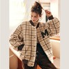 OLrain欧芮儿法式格子毛呢外套女秋冬2025年新款宽松加厚毛绒皮草 商品缩略图1