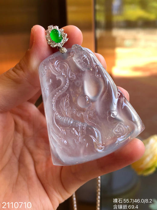 玻璃普贤菩萨吊坠【2110710】具体价格微信咨询 商品图0